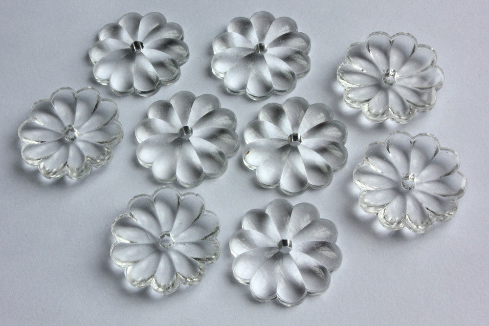 10PCS U PICK FLOWER ROSETTE CRYSTAL CHANDELIER GLASS DROP PENDANTS BEADS PARTS