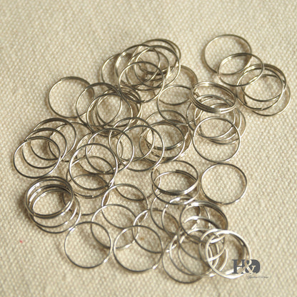 100 Silver Prisms Rings Connectors Crystal Chandelier Lamp Parts Wedding Decor