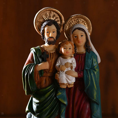 Holy Family Jesus Mary Joseph Statue Figurine Catholic Decoration Ornament