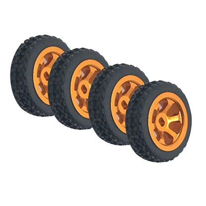 4PCS Aluminum Alloy Wheels Rim Tires For Wltoys K969 K989 P929 K999 1/28 RC Car,