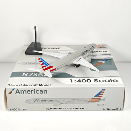 1:400 Aviation American B777-300ER Passenger Plane Diecast Aircraft Model
