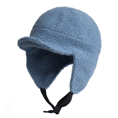Men Winter Hats W/ Visor Outdoor Fleece Warm Windproof Earflap Skull Cap Trapper