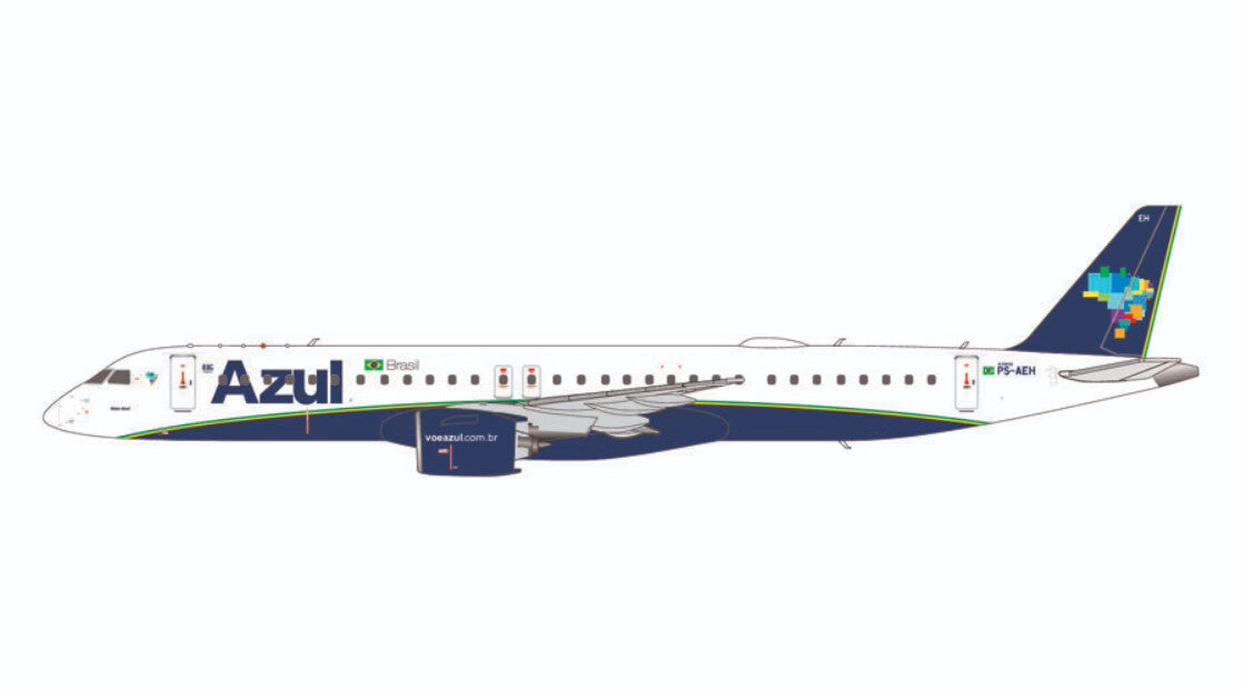1:200 GeminiJets Azul Brazilian Airlines E195-E2 PS-AEH Diecast Aircraft Model