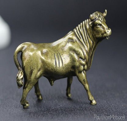 Solid Brass Water Buffalo Statue Sculpture Decor