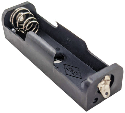 Single AA Battery Holder w\ Solder Lugs, Plastic, 2.25" x 0.67" x 0.55"