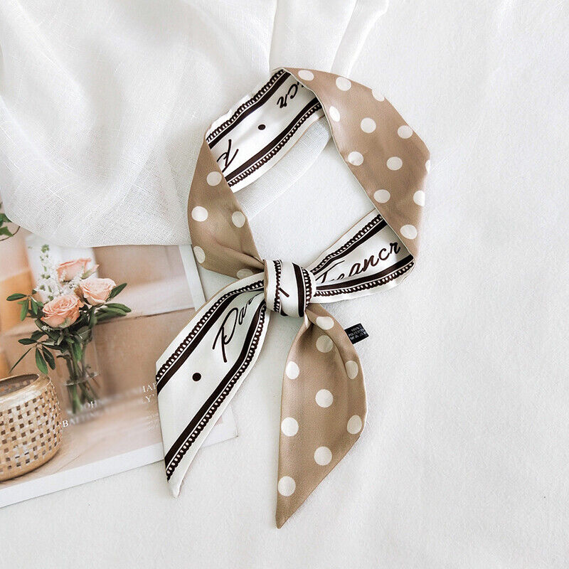 Ladies Neck Scarf Long Ribbon Wrap Tied Bag Handle Hair Wrist band Neckerchief*