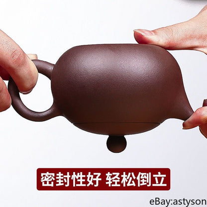 Chinese Yixing Zisha Teapot Ball Hole Filter Xishi Handmade Kettle Tea Set 100ml
