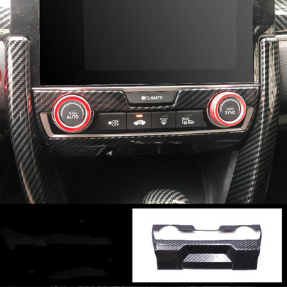 1x Carbon Fiber Center Console A/C Switch Cover Trim for Honda Civic 2016-2021