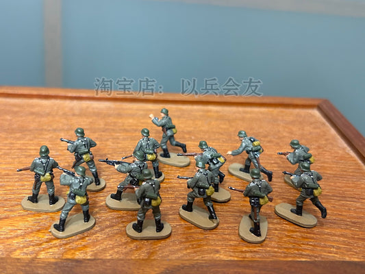 1/72 14Pcs World War II German Combat Soldier Model