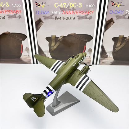 WWII USA C-47 CU 1/100 diecast plane model aircraft