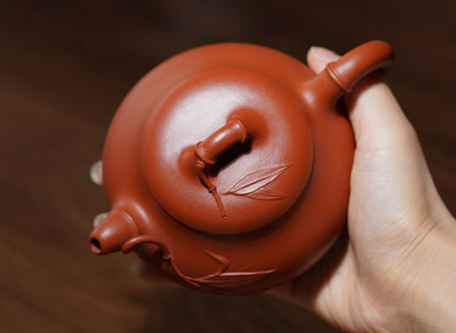 200cc Handmade Purple Sand Tea Pot in Yixing, China Zhuni Han Tang Gongfu Hu Tea Pot-