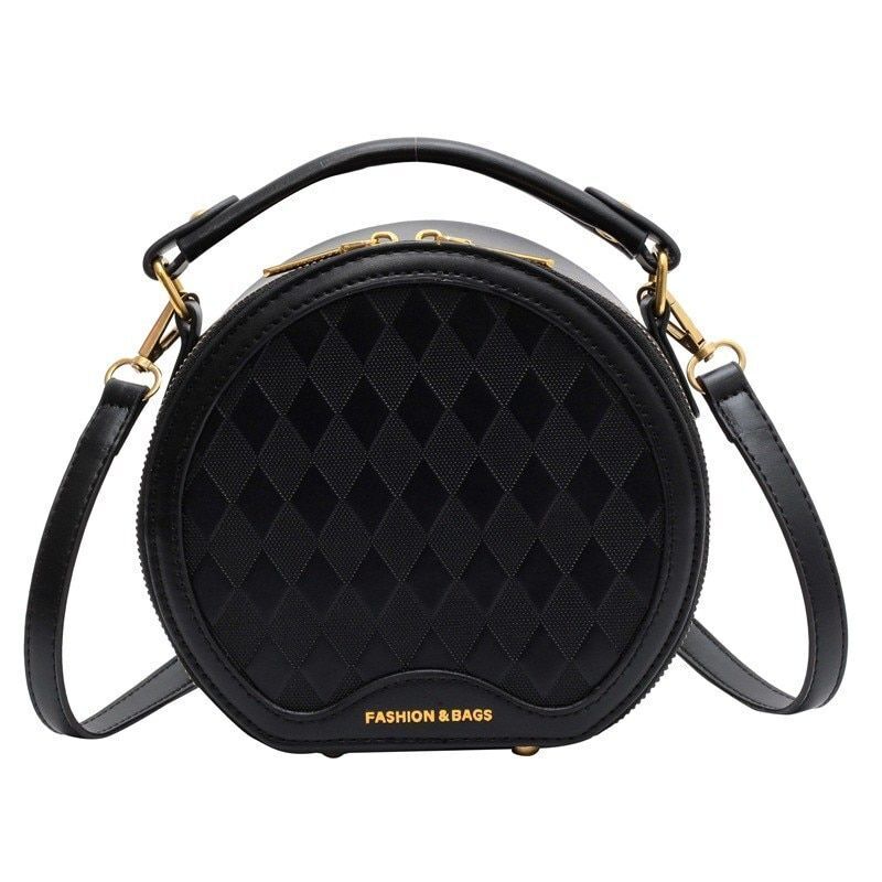 Crossbody Bag Vintage Leopard Print Synthetic Messenger Round Purse Shoulder Bag