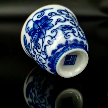 Chinese Tea Cup Ceramic Beautiful Unusual Porcelain Jingdezhen Ceremony