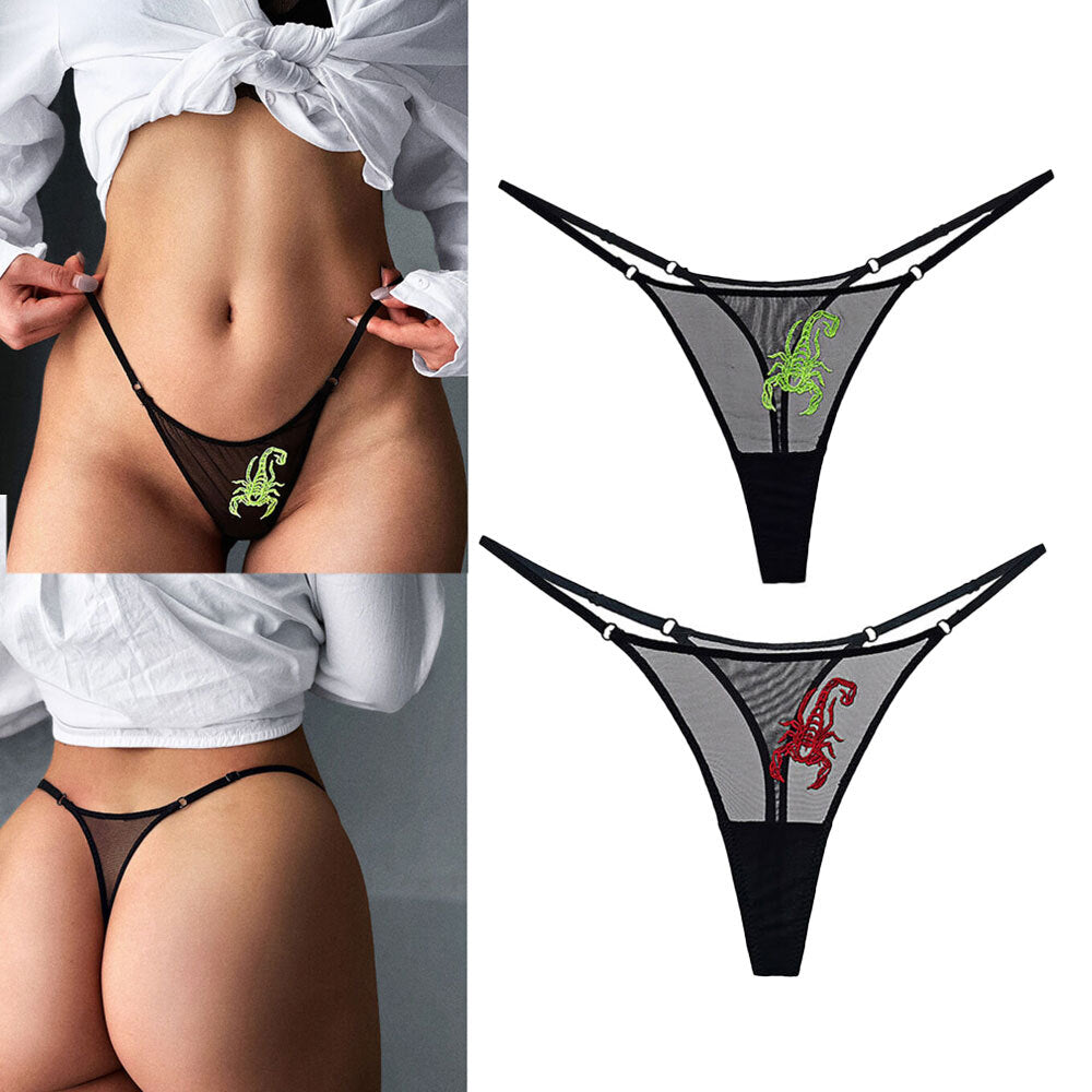 Sexy Womenthongs Mesh G-String Underwear Low Waist See Through Panties G-String