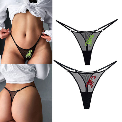 Sexy Womenthongs Mesh G-String Underwear Low Waist See Through Panties G-String