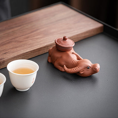 Chinese Yixing Zisha Purple Clay Tea Pet Bull Holder For Lid Of Tea Pot Tea Play