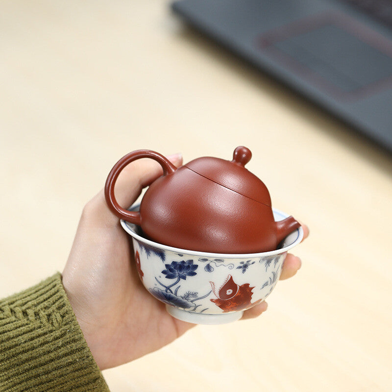 Full Handmade Tea Pot Real Yixing Zisha Zhu Clay Pot 120ml Ceramic Tea Cup New