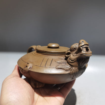 Chinese Yixing Zisha Clay Handmade Exquisite Teapot（霸下壶 低款：乾隆年制）