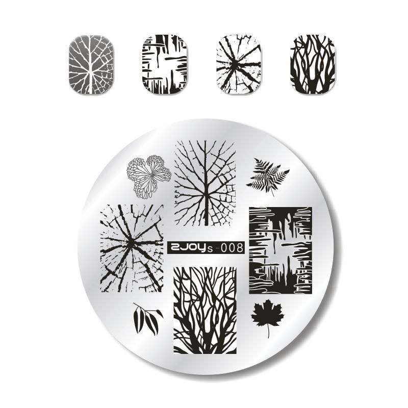 Nail Art Tools Stamping Stainless Steel Designs Shiny Pattern Stencils 5.5x5.5cm