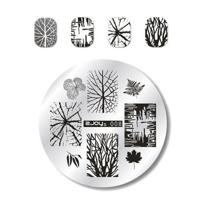 Nail Art Tools Stamping Stainless Steel Designs Shiny Pattern Stencils 5.5x5.5cm