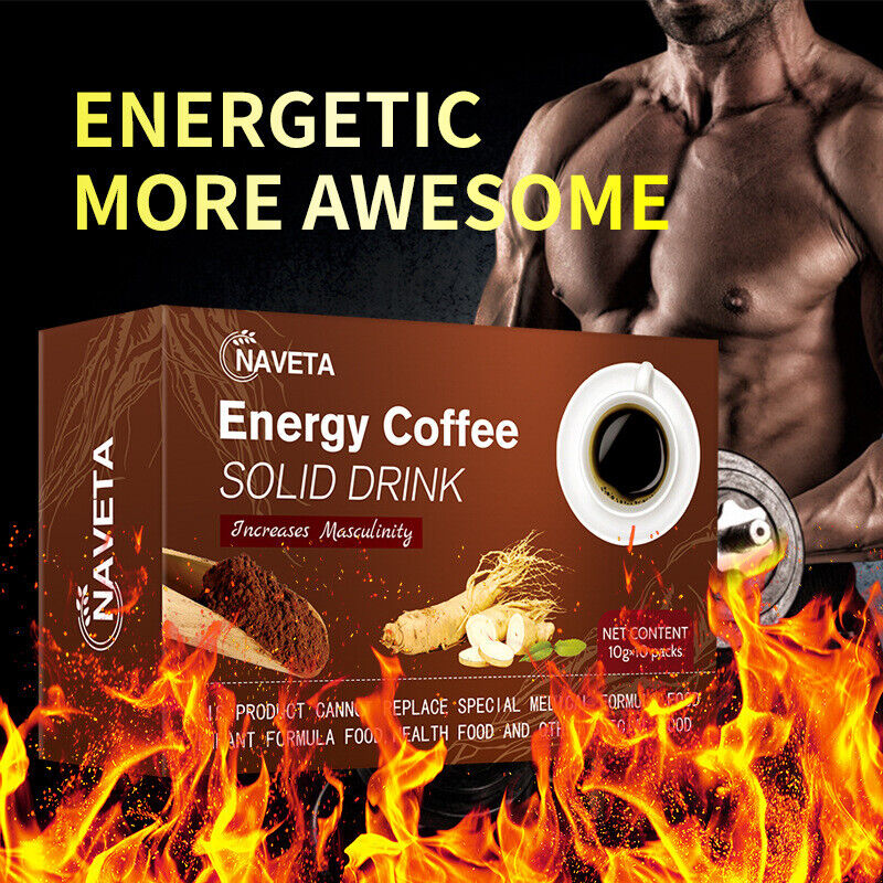 10g*10 Packs Energy Coffee Solid Drink Ground Black Coffee Healthy Drink