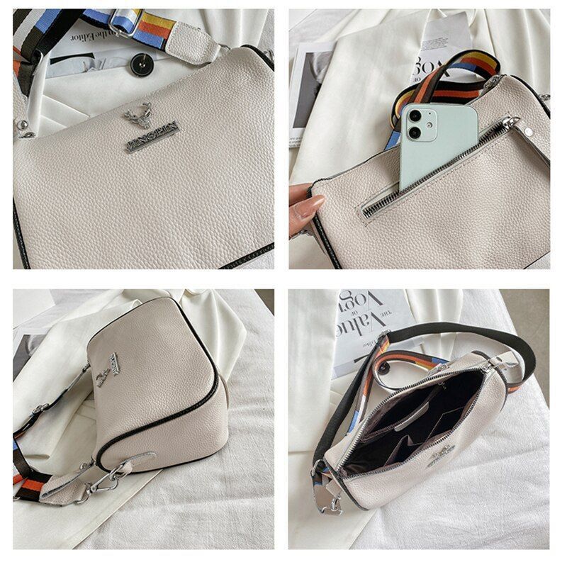 Women Handbag Leather Bag High Quality Soft Cowhide Shoulder Bag Messenger Purse