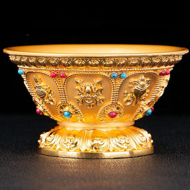Buddha Alloy Eight Auspicious Bowls Buddhism Supplies Water Supply Cup