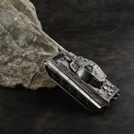 1:72 WW II Germany The King Tiger Heavy Tank Model All-metal Silver
