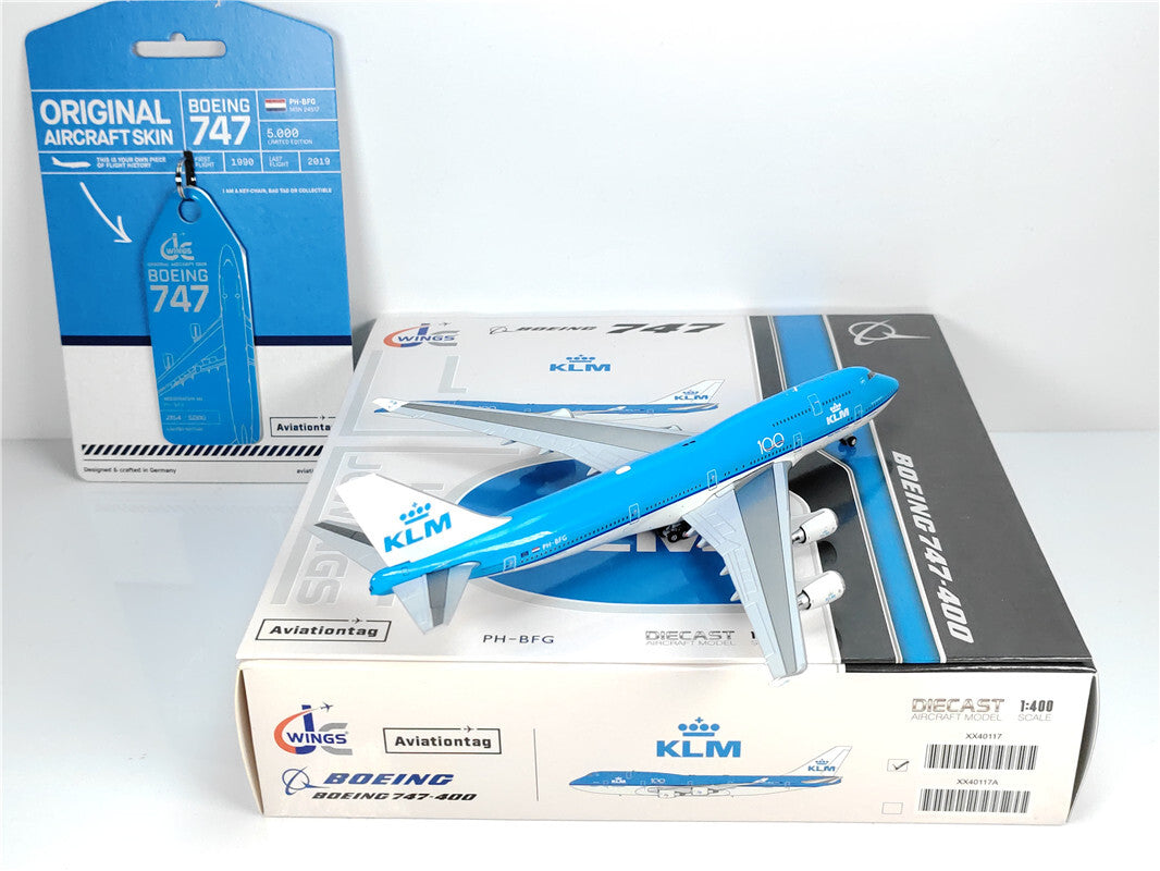 1:400 JC Wings KLM BOEING B747-400 Passenger Airplane Diecast Aircraft Model