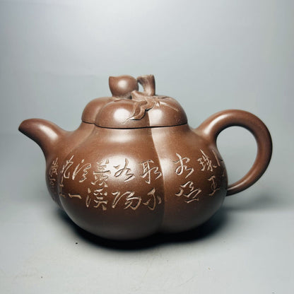 Vintage Chinese Yixing Purple Clay Teapot Zisha Ceramic Peach Teaware Collection