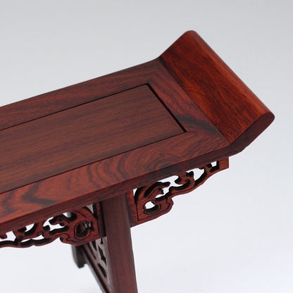 11" Long Rosewood Rack Miniature Shelf Stand Pot Bonsai Table Display Base Decor