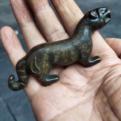 Antique Chinese Tiger Tally Pair Ancient Military Token Collectible