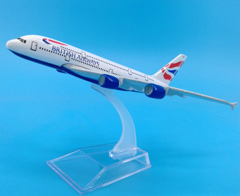 16cm BRITISH AIRWAYS AIRBUS A380 Passenger Aeroplane Diecast Aircraft Model