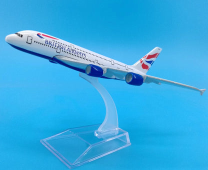 16cm BRITISH AIRWAYS AIRBUS A380 Passenger Aeroplane Diecast Aircraft Model