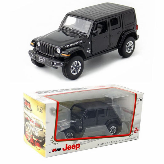 1:32 Diecast JEEP Rubicon SUV Metal Car Model Toy Door Open Sound Light Gift