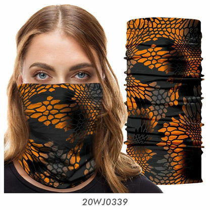 Neck Gaiter Bandana Buff Hiking Camping Hunting Tube Scarf Headwear Mask 50*25CM