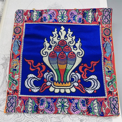 Tibetan Buddha Hall Decoration Singing Bowl Cloth Mat Buddha Statue Cushion