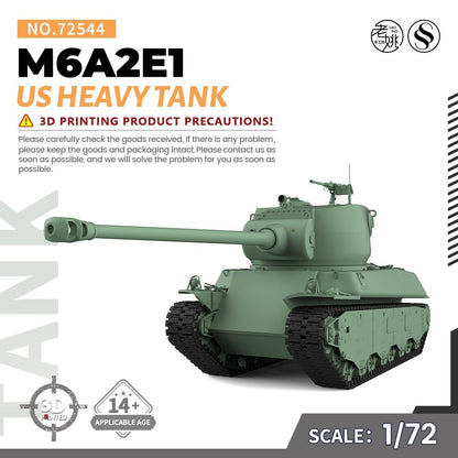 SSMODEL SS72544 1/72 25mm Military Model Kit US M6A2E1 Heavy Tank