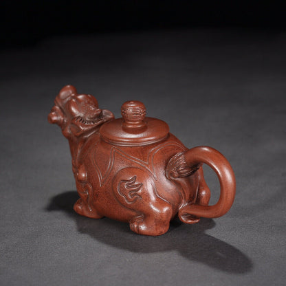 Chinese Yixing Zisha Clay Handmade Exquisite Teapot （龙龟 底款：陈鸣远）