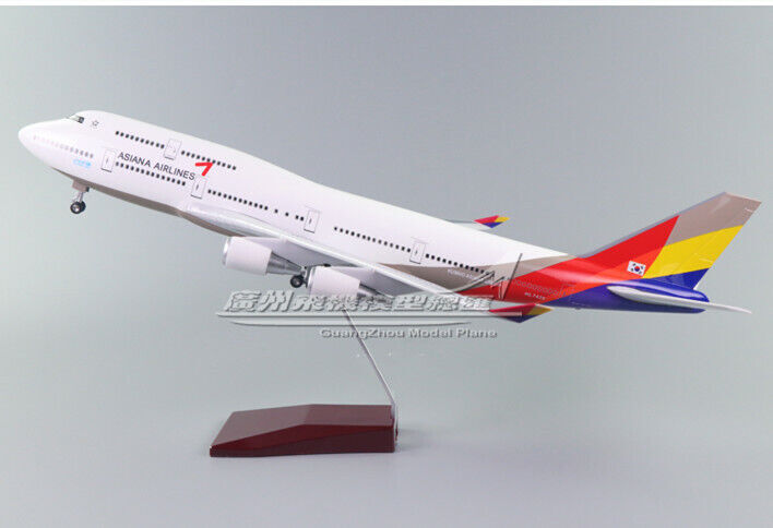 1:150 47CM ASIANA AIRLINES BOEING 747-400 Airplane Landing Gear Resin Model