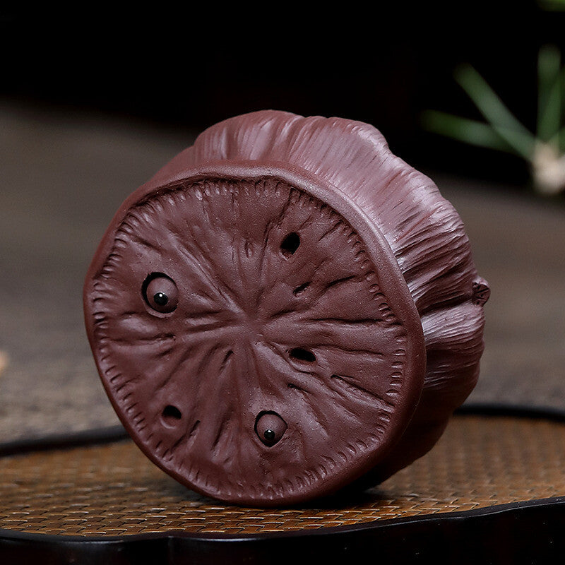 Purple Clay Tea Tray Tea Set Tea Set Decorated Purple Clay Lotus Heart Set