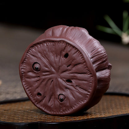 Purple Clay Tea Tray Tea Set Tea Set Decorated Purple Clay Lotus Heart Set