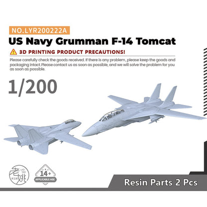Yao's Studio LYR200222A 1/200 Military Model Kit US Navy Grumman F-14 Tomcat