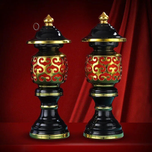 23cm Buddha Alloy Metal Auspicious Cloud Led Lamp Temple/Home Tibetan Buddhist