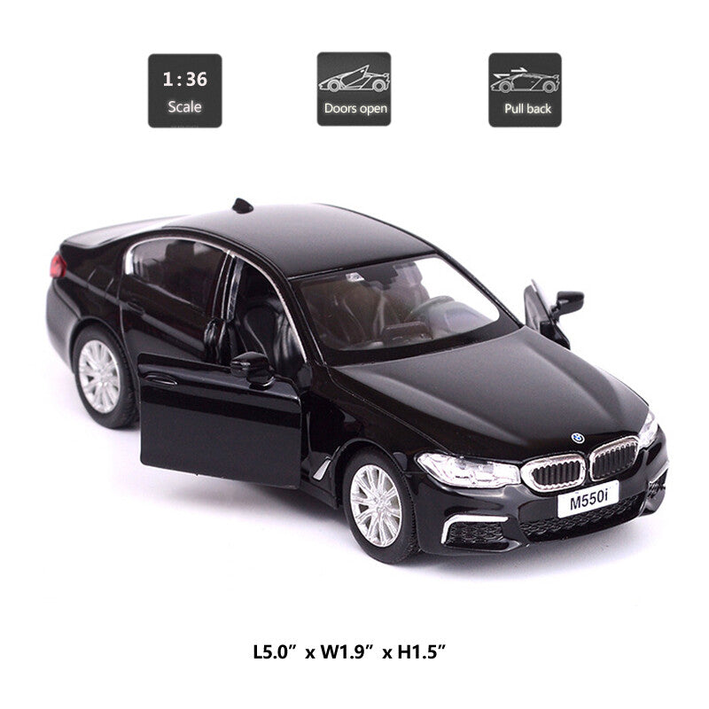 1/36 BMW M550i Model Car Diecast Toy Vehicle Toys for Boys Kids Gifts Black
