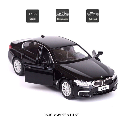 1/36 BMW M550i Model Car Diecast Toy Vehicle Toys for Boys Kids Gifts Black