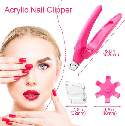 Nail Clippers Acrylic Nails Clipper Sizer Catcher Adjustable Salon Nail Cutter