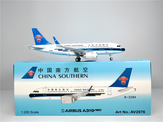 1:200 Aviation CHINA SOUTHERN AIRBUS A319NEO Passenger Airplane Diecast Model