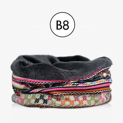 Womens Dual-purpose Boho Scarf Hat Baggy Slouchy Beanie Hat Headwear Chemo Cap