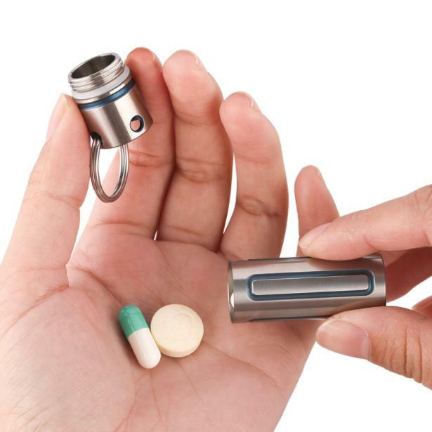 Titanium Waterproof Medicine Pill Bottles Necklace Pendants Perfume Bottles Box